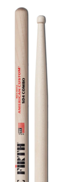 Vic Firth American Custom SD4 Combo (Pair) Drum Sticks Wood Tip